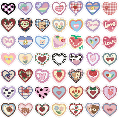 100PCS Heart Doodle Stickers
