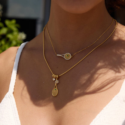 Luxe Tennis Pendant Necklace