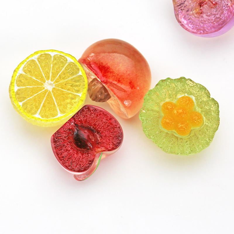 10PCS Medium-Sized Resin Fruit Decor