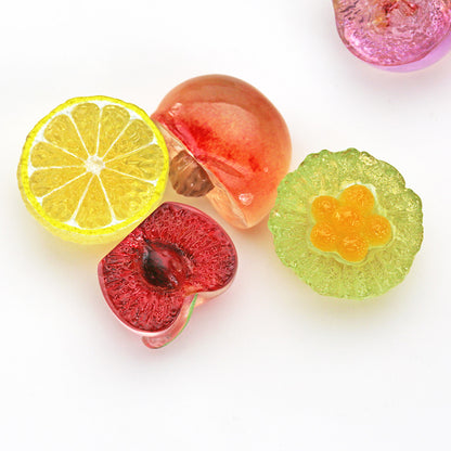 10PCS Medium-Sized Resin Fruit Decor