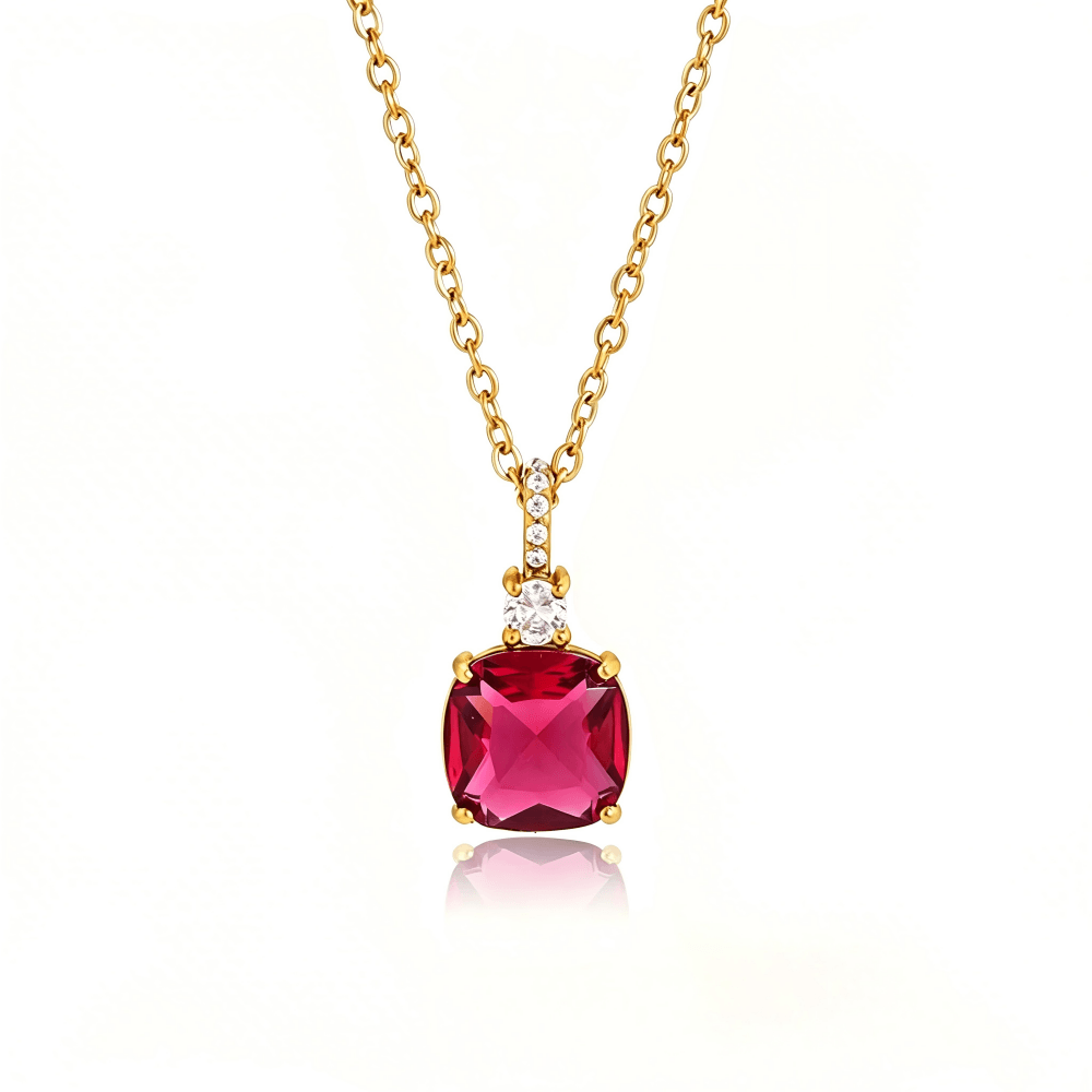 18K Gold Plated Colorful CZ Necklace
