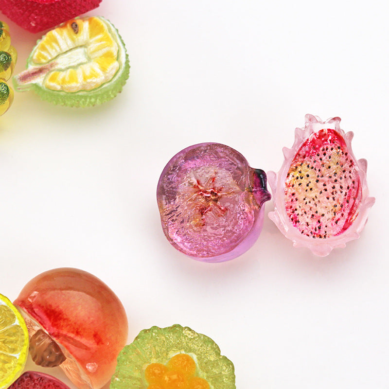 10PCS Medium-Sized Resin Fruit Decor