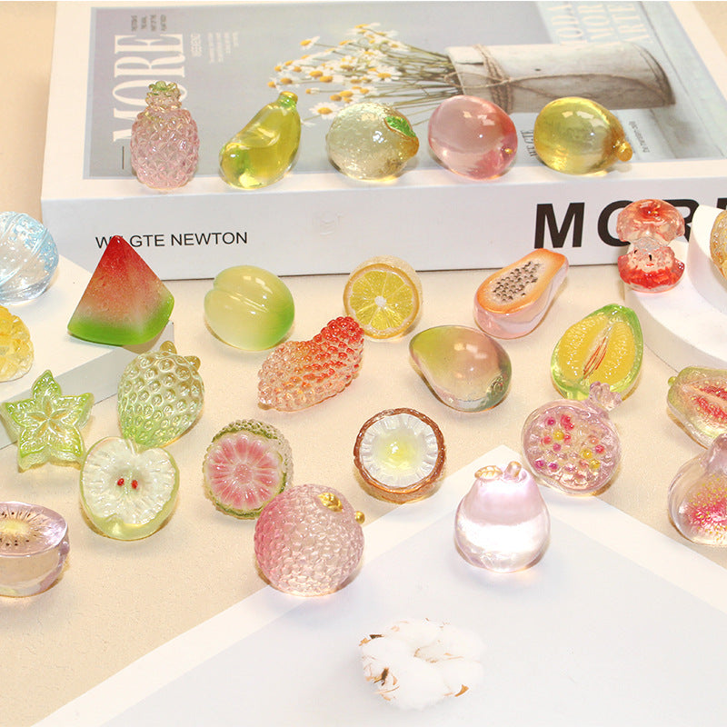 High-Gloss Resin Fruit Decor