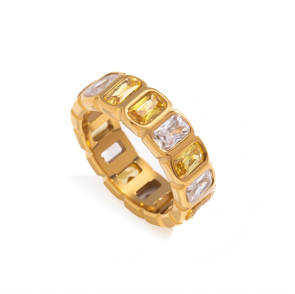 Geometric Crystal Eternity Band