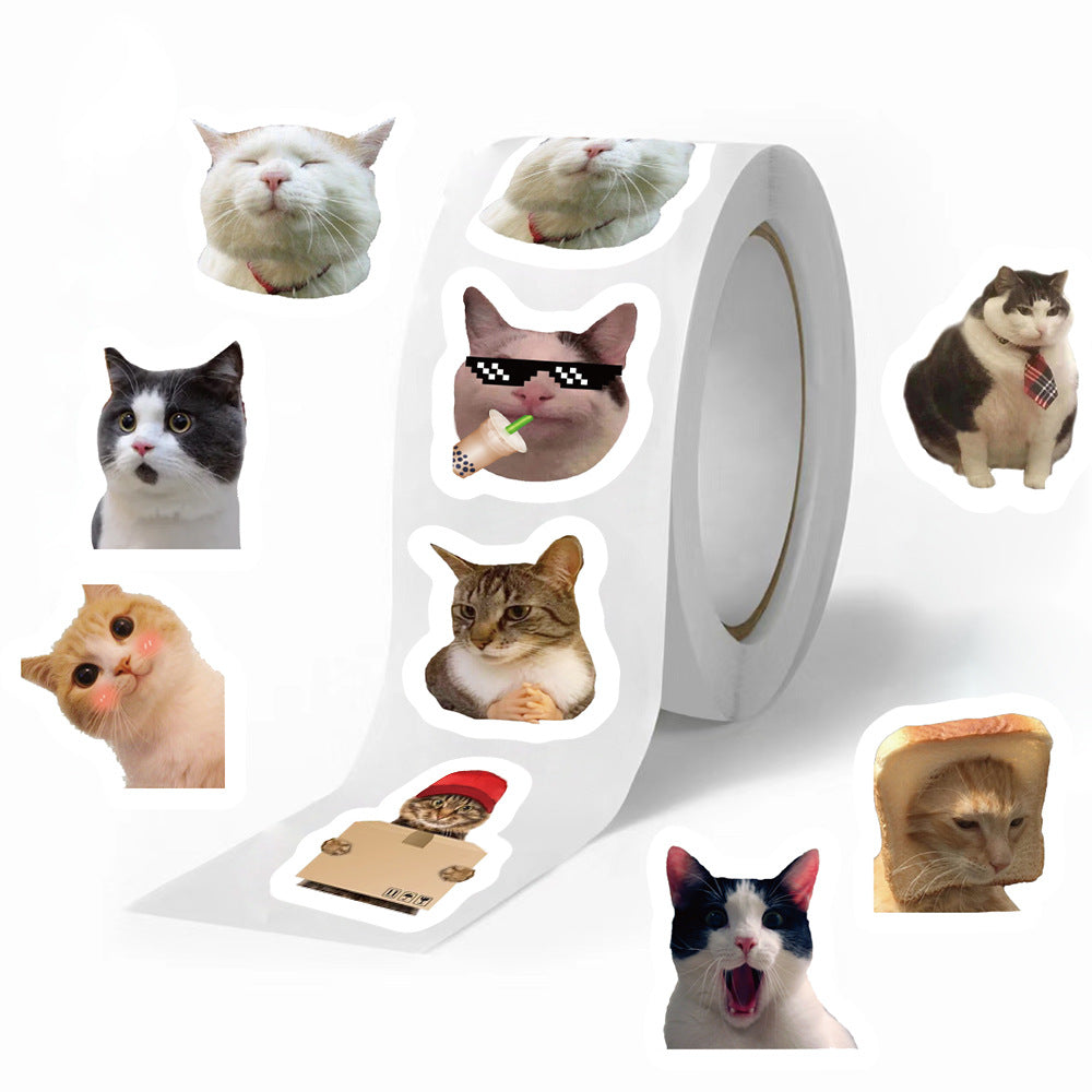 500pcs Cat Stickers | Cute Waterproof Emoji Stickers Pack