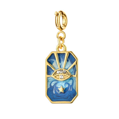 Gold Ocean Evil Eye Charm