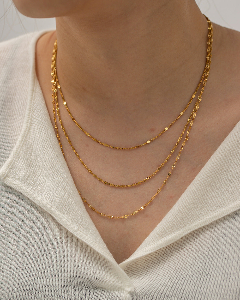 Minimalist Layered Chain Necklace