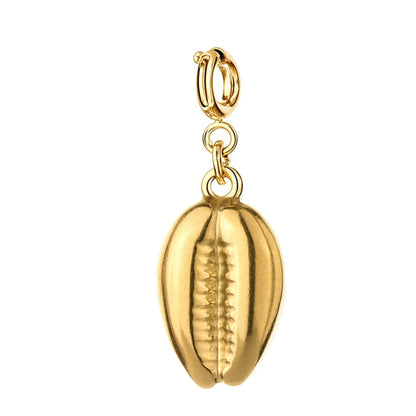Gold Conch Shell Charm | Coastal Summer Pendant for Bracelet & Bag