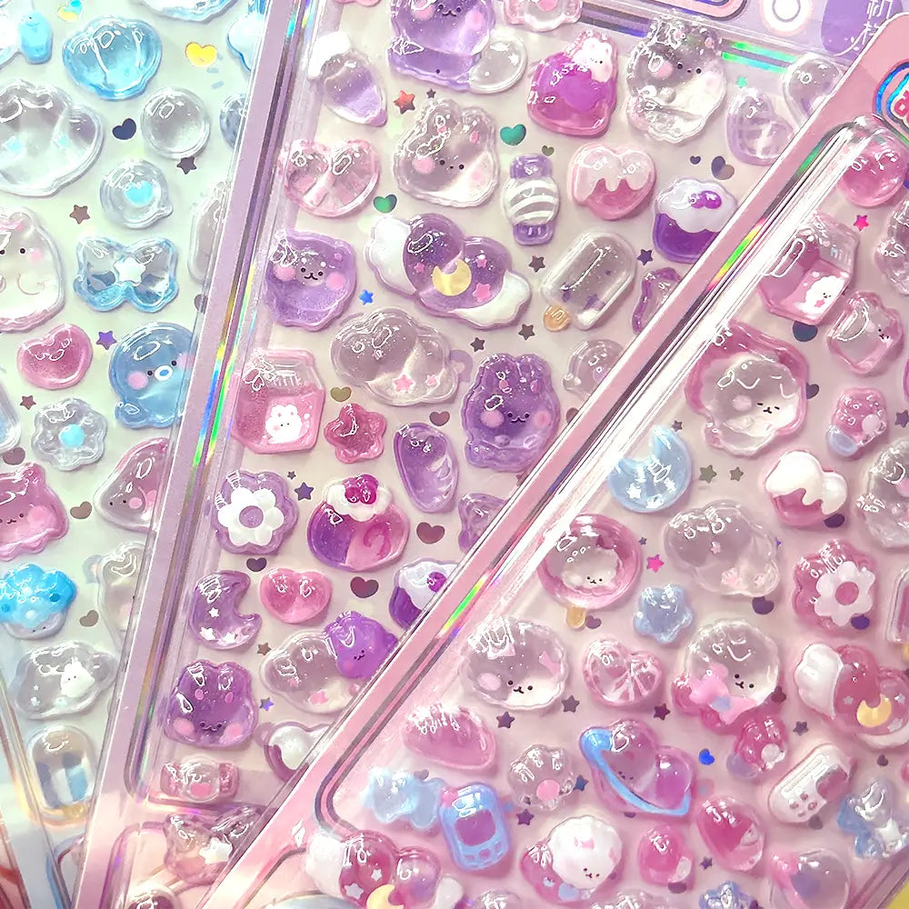 3D Puffy Cartoon Stickers