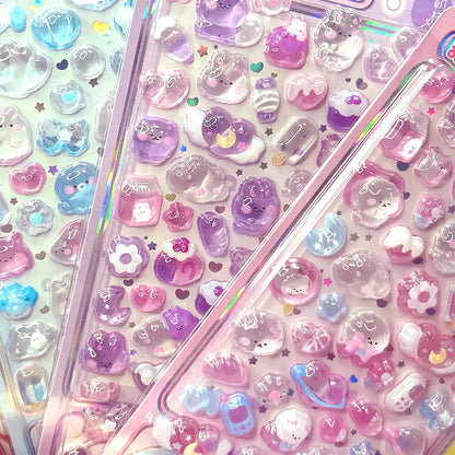 3D Puffy Cartoon Stickers