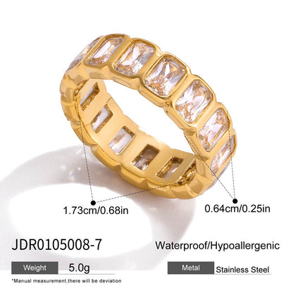 Geometric Crystal Eternity Band