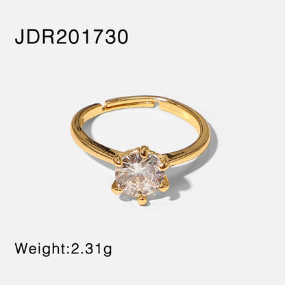 Multi-Shape Crystal Multi-Row Stacking Ring