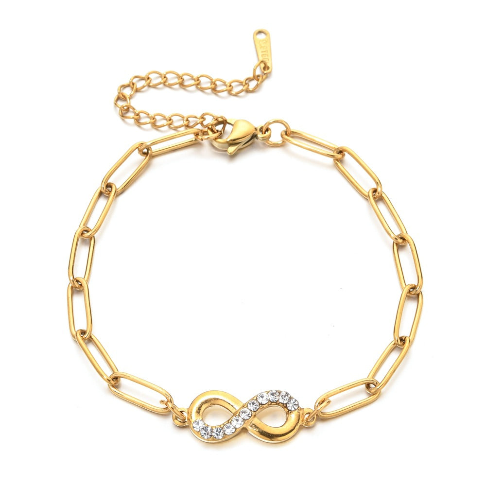 Gold Infinite Chain Bracelet