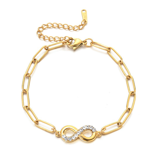Gold Infinite Chain Bracelet