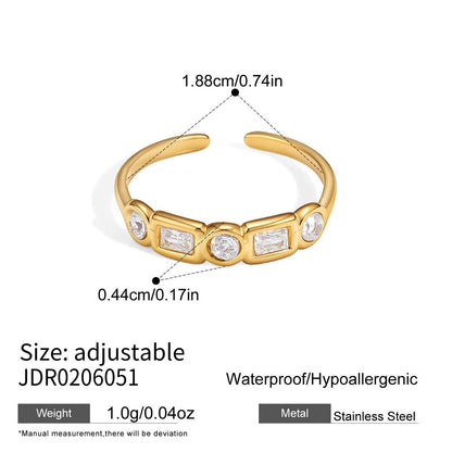 Sparkling Evil Eye "Love & Lucky" Stacking Ring