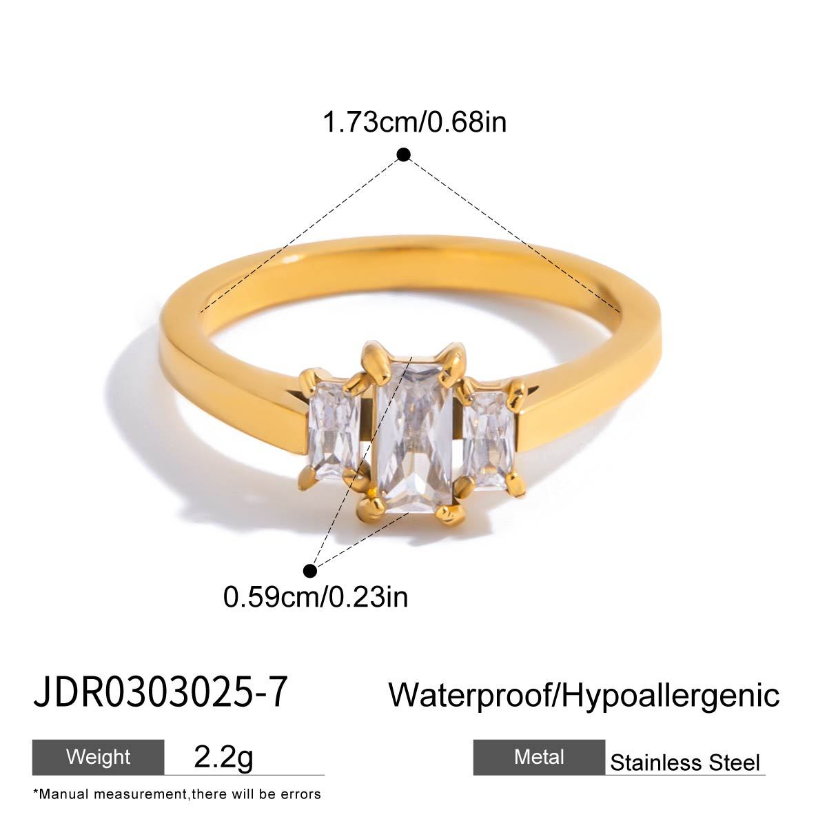 Multi-Shape Crystal Multi-Row Stacking Ring