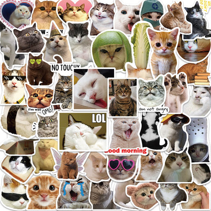 50PCS Funny Cats & Dogs Paper Stickers