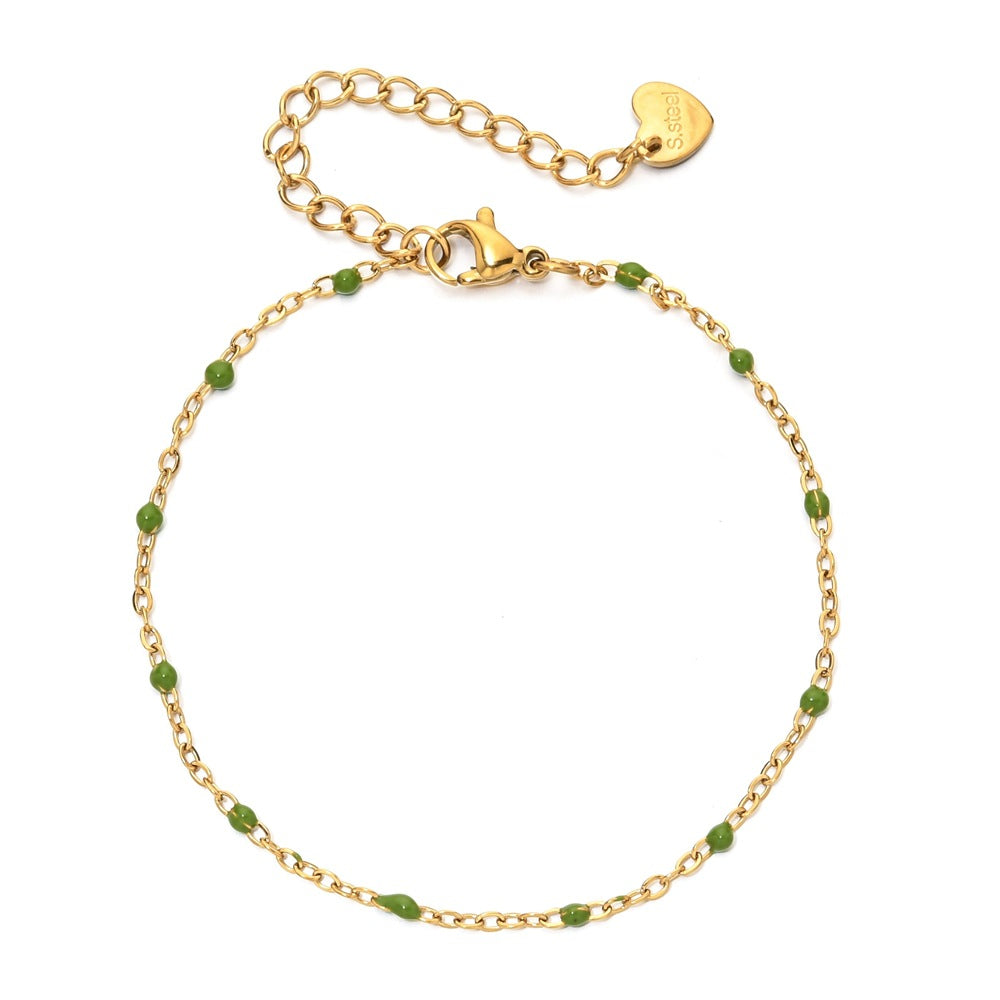 Gold Seed Charm Bracelet | Dainty Beaded Chain for Charms