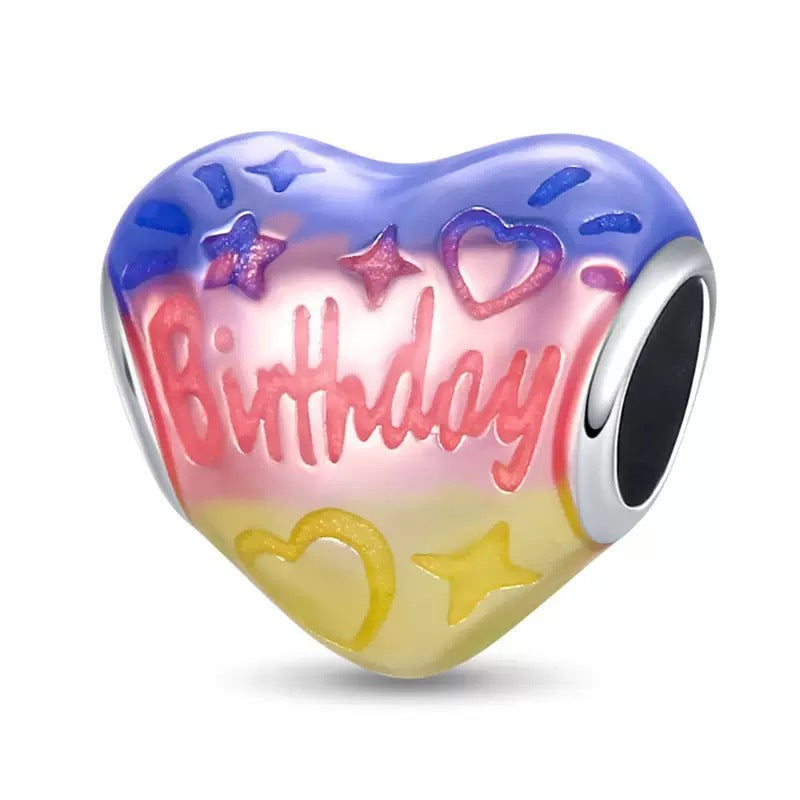 Happy Birthday Heart Charm