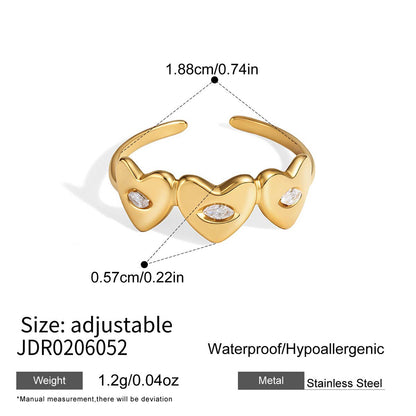 Sparkling Evil Eye "Love & Lucky" Stacking Ring