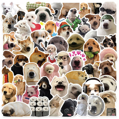 50PCS Funny Cats & Dogs Paper Stickers