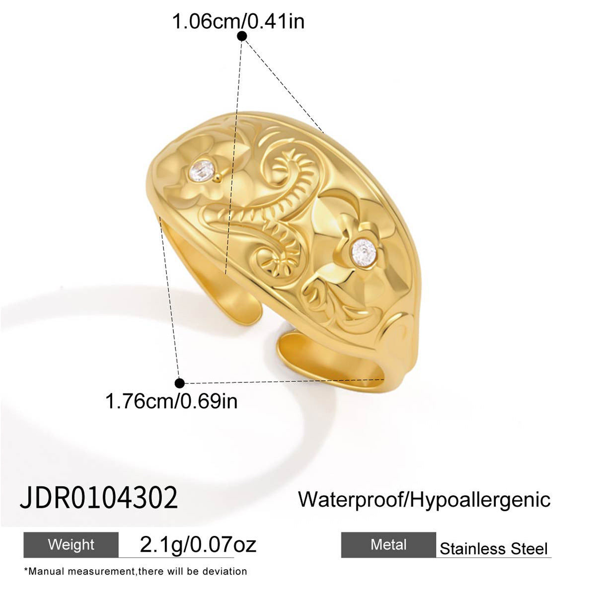 Vintage Engraved Pattern Band