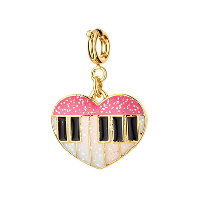 Heart-Shaped Piano Charm