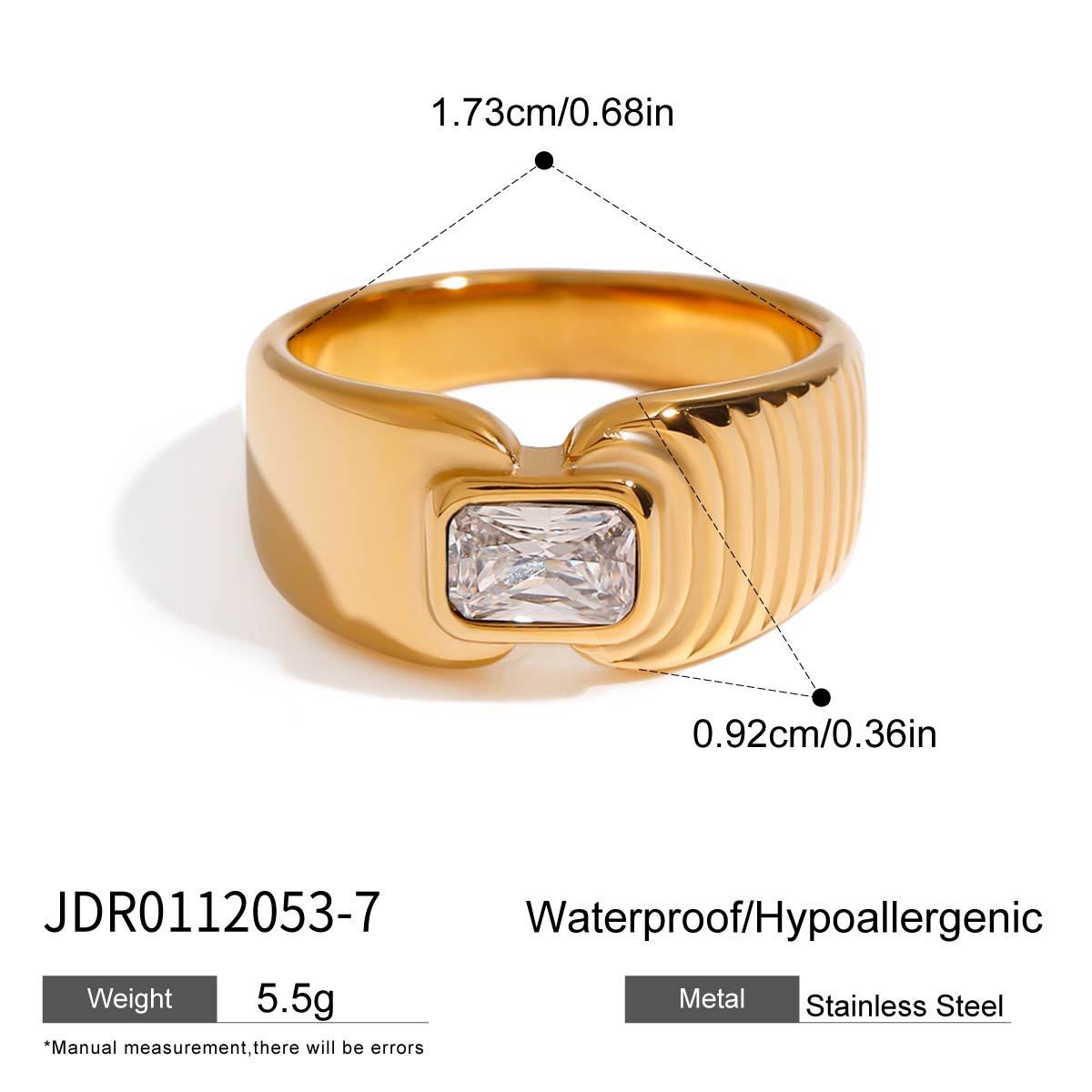 Multi-Shape Crystal Multi-Row Stacking Ring