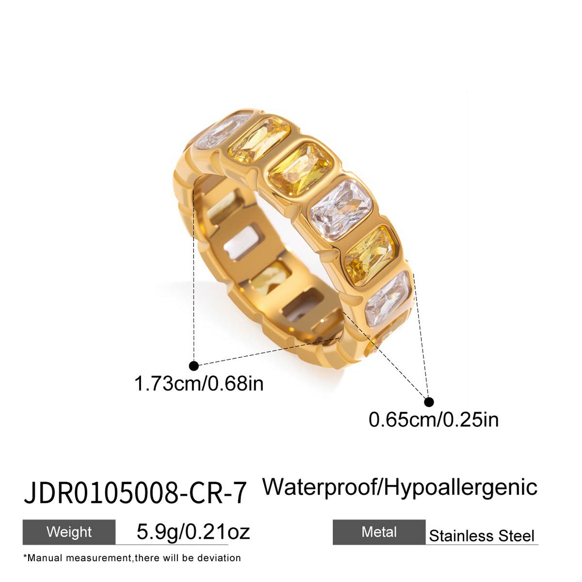 Geometric Crystal Eternity Band