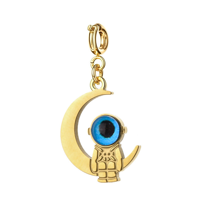 Astronaut & Moon Charm