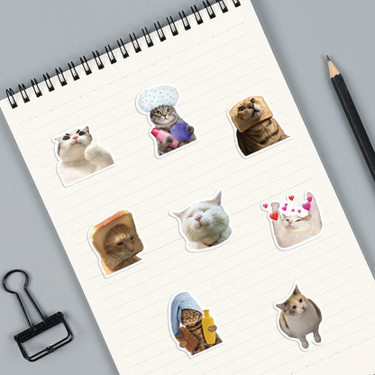 50PCS Funny Cats & Dogs Paper Stickers