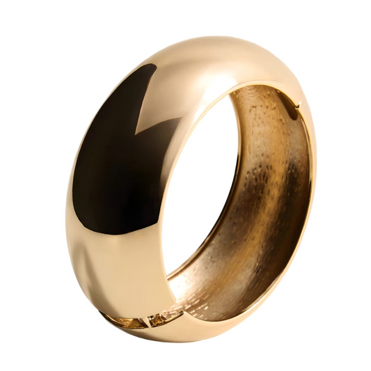 Y2K Wide Polished Metal Cuff Bracelet