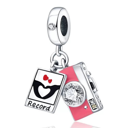 Camera & Record Tag Charm for Bracelets & Necklaces