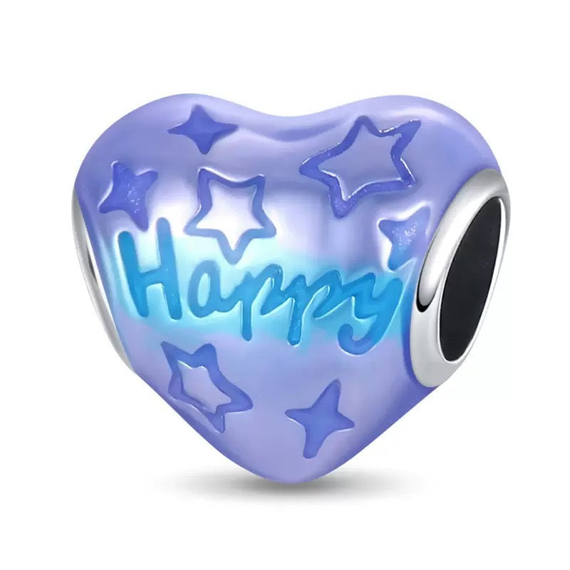 Happy Birthday Heart Charm for Bracelets & Necklaces