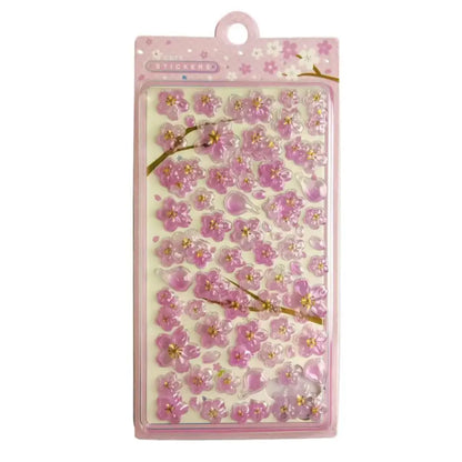 Pink Sakura 3D Puffy Stickers | Cute Raised Stickers for Phones & Laptops