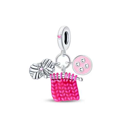 Red Crochet Mini Bag Charm for Bracelets & Necklaces