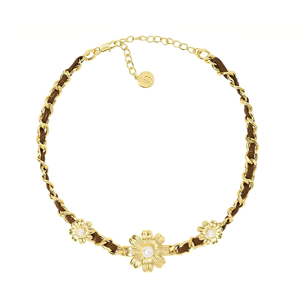 Pearl Floral Choker Necklace
