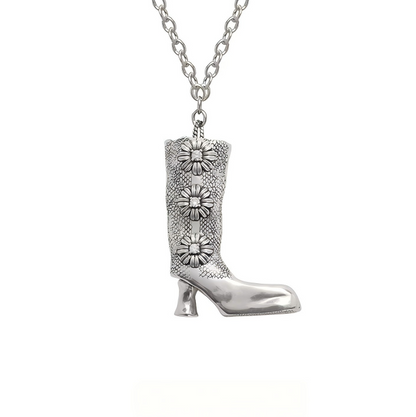 Vintage Boot Flower Necklace