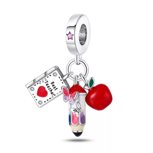 Best Teacher Charm Pendant For Bracelet Teacher Gift Jewelry Making
