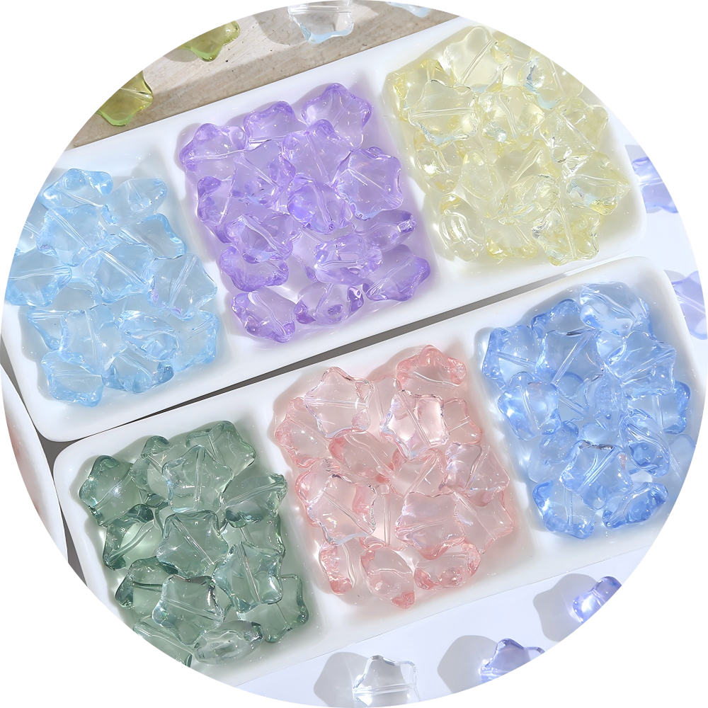 Star Glass Beads-10*17mm/20pcs
