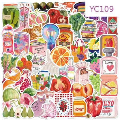 50PCS Pink Aesthetic Graffiti Stickers