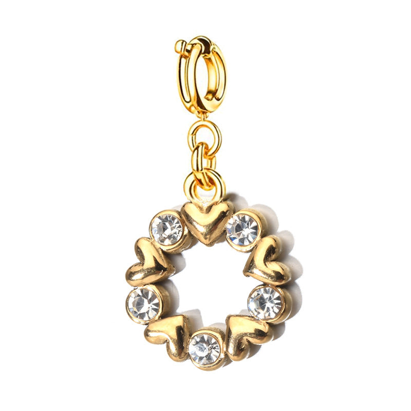 Heart Circle Charm