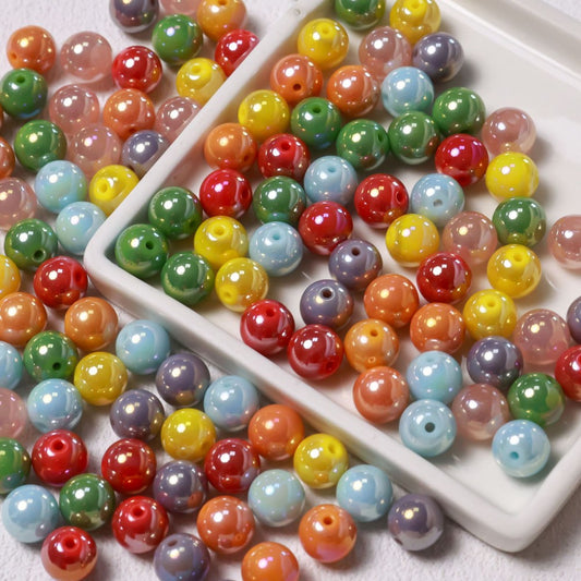 Candy Glass Beads-10*10mm/40pcs