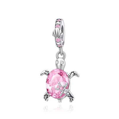 Rhinestone Turtle Charm