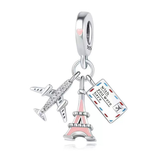 Airplane & Travel Tag Charm