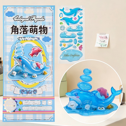 3D Layered Puffy Scene Stickers