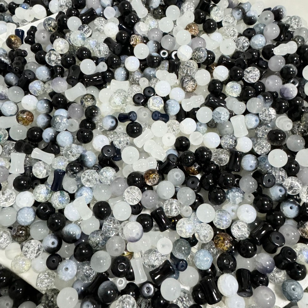 Mixed Glass Beads-10*10mm/40pcs