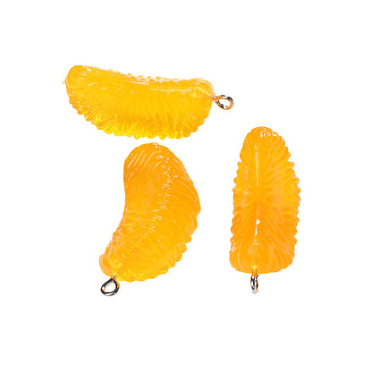 5PCS Resin Orange Slice Charm