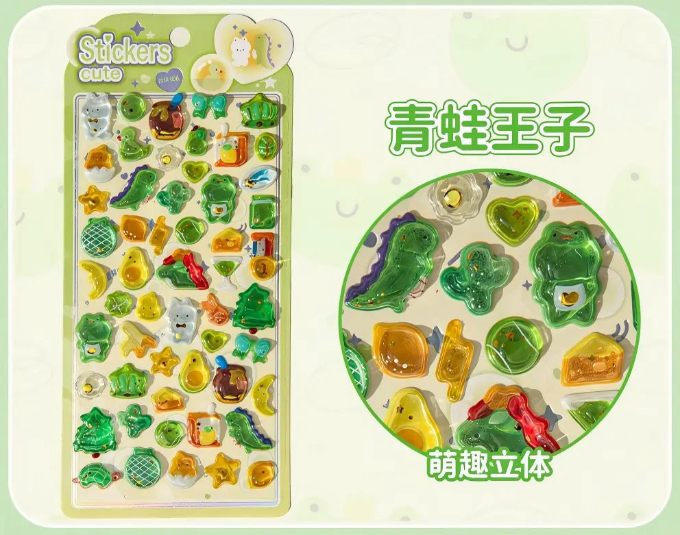 3D Cute Puffy Stickers