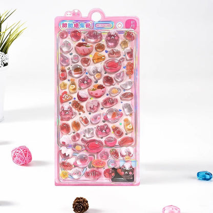 3D Puffy Cartoon Stickers
